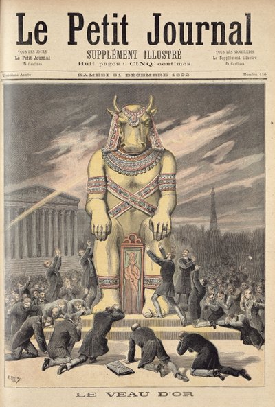 O bezerro de ouro, de &39;Le Petit Journal&39;, 31 de dezembro de 1892 de Fortune Louis Meaulle and Henri Meyer