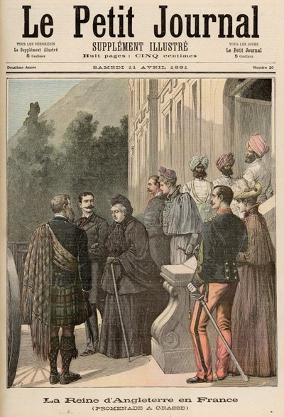 A Rainha da Inglaterra na França: Um Passeio em Grasse, de &39;Le Petit Journal&39;, 11 de abril de 1891 de Fortune Louis Meaulle and Henri Meyer