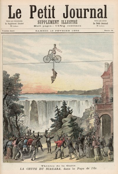 Teatro de la Gaite Performers at Niagara Falls, de &39;Le Petit Journal&39;, 13 de fevereiro de 1892 de Fortune Louis Meaulle and Henri Meyer