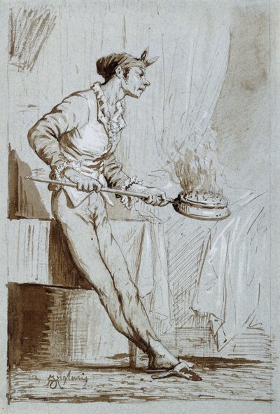 Empregado com um Bedwarmer, de Fortuny y Carbó