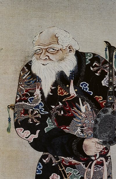Os grandes líderes dos Ainu do século XVIII: Itokoi e Shinichi de Akkeshi, Chosama de Uraashibetsu e Shonko de Noshappu, nomeadamente, ilustração de Fosco Maraini