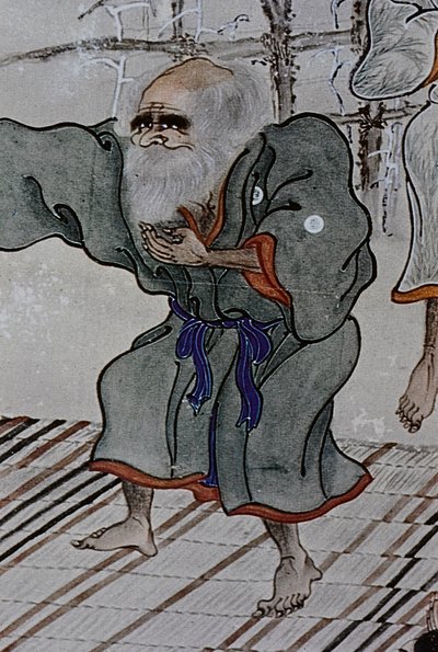 Os grandes líderes dos Ainu do século XVIII: Itokoi e Shinichi de Akkeshi, Chosama de Uraashibetsu e Shonko de Noshappu, nomeadamente, ilustração de Fosco Maraini