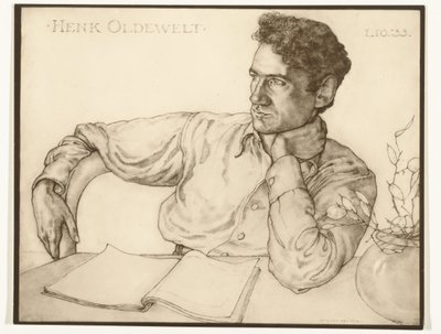 Reprodução fotográfica de um retrato de Henk Oldewelt por Han van der Kop Henk Oldewelt 1.10.