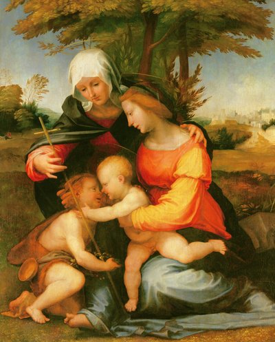 Madona com o Menino: Santa Isabel e o menino São João Batista de Fra Bartolomeo