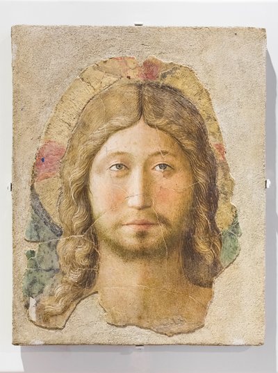 Cabeça de Cristo, meados do século XV (fresco) de Fra (c.1387-1455) Angelico