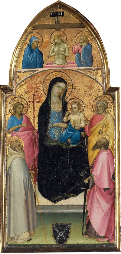 Madona e Menino com Santos, c.1411-13 (têmpera sobre painel) de Fra (c.1387-1455) Angelico