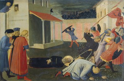 O martírio de San Marco, detalhe da predela, Tabernáculo dos Cortinas de Linho de Fra (c.1387 1455) Angelico