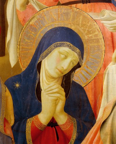 Depósito de Cruz ou Altarpe da Santíssima Trindade, cerca de 1432, de Giovanni da Fiesole conhecido como Fra Angelico (1400-circa 1455), tempera sobre madeira de Fra (c.1387 1455) Angelico