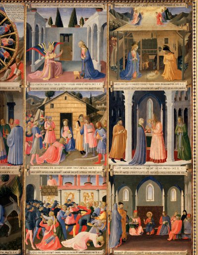 Vida de Cristo, Armadio degli Argenti. (Tempera sobre madeira de Fra  Angelico