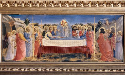 Os funerais da Virgem (Pintura em madeira de Fra  Angelico
