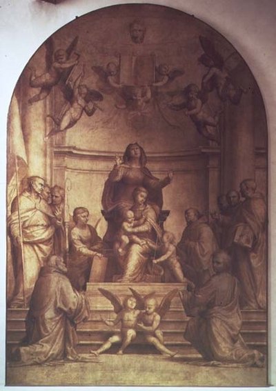 O Retábulo do Grande Conselho, 1510 (ver também 94717-21) de Fra 1472 1517 Bartolommeo