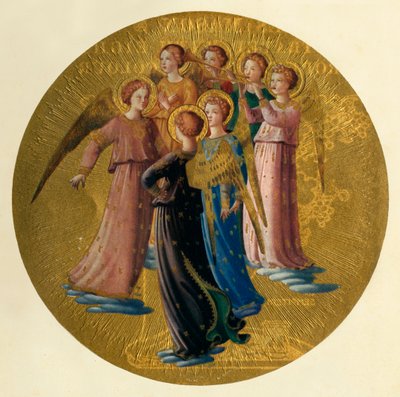Um grupo de anjos, século XV, c1909 de Fra Angelico
