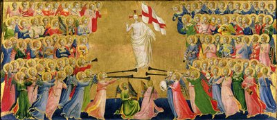 Cristo Glorificado no Tribunal do Céu, 1423-24 (tempera no painel) (para detalhes ver 90799) de Fra Angelico