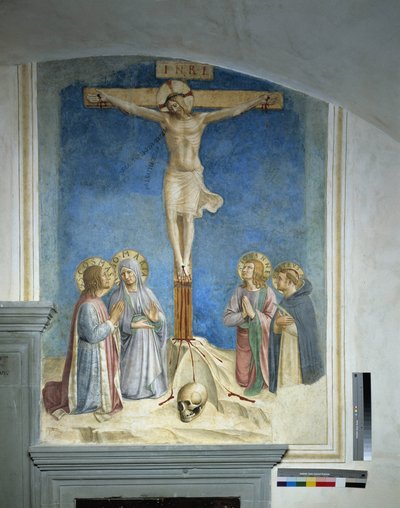 Crucificação com a Virgem Maria e São Cosme de Fra Angelico