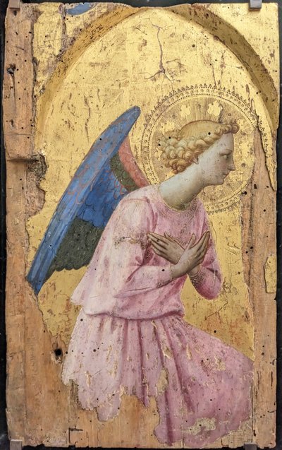 Francês: Ange en adoration, tourné vers la droite Anjo adorador, olhando para a direita de Fra Angelico