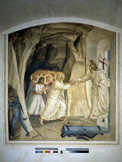 A descida ao limbo. Fresco de Guido di Pietro de Fra Angelico