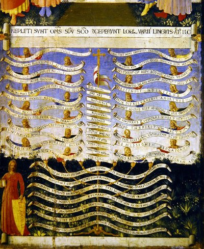A lei do amor (tempera no painel) de Fra Angelico