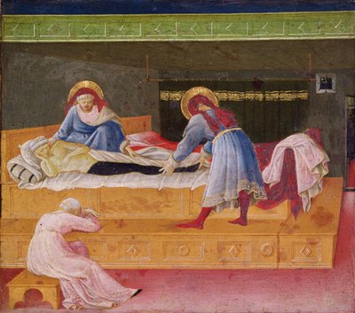 Santos Cosmas e Damião Cura Justino, 1445 de Fra Angelico