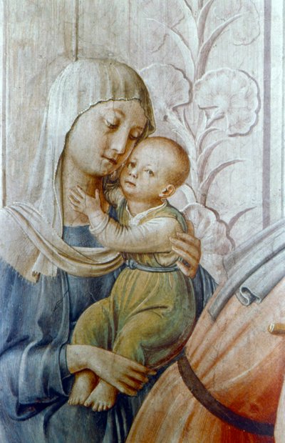 São Lourenço dando esmolas aos pequenos detalhes, meados do século XV de Fra Angelico