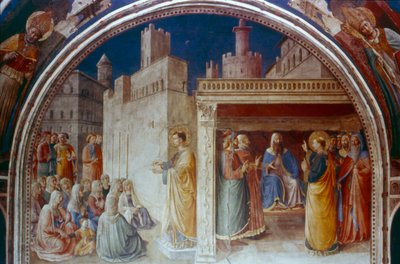 Pregação de Santo Estêvão, meados do século XV de Fra Angelico