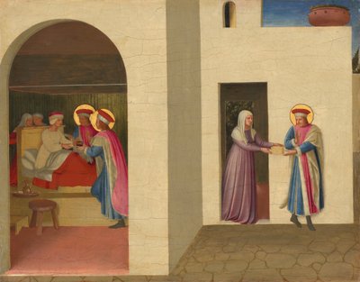A Cura de Palladia por São Cosme e São Damião de Fra Angelico