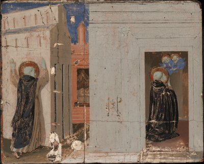 A Visão do Papa Inocêncio III; Santos Pedro e Paulo Aparecendo a São Domingos de Fra Angelico