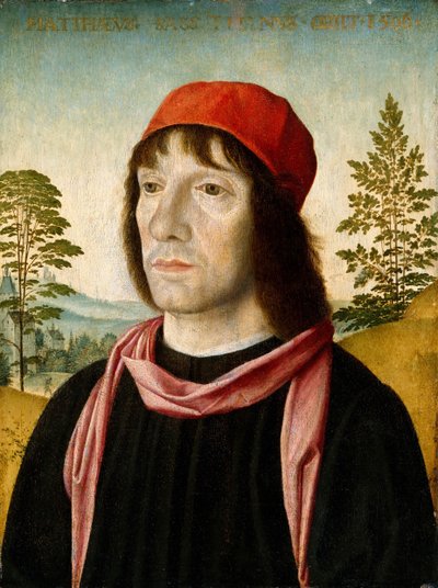 Retrato de um homem, logo após 1497. de Fra Bartolomeo