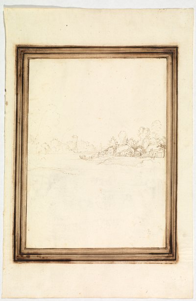 Cidade nas margens de um rio de Fra Bartolomeo