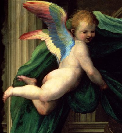 O casamento místico de Santa Catarina de Siena com Santos, detalhe de um anjo, 1511 óleo no detalhe do painel de 93870 de Fra Bartolommeo