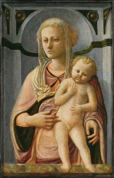 Madonna and Child, detalhe, c.1435 (têmpera no painel) de Fra Filippo Lippi