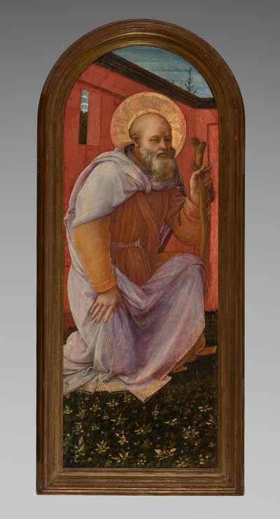 Painel de um Tríptico: St. Anthony Abbot de Fra Filippo Lippi