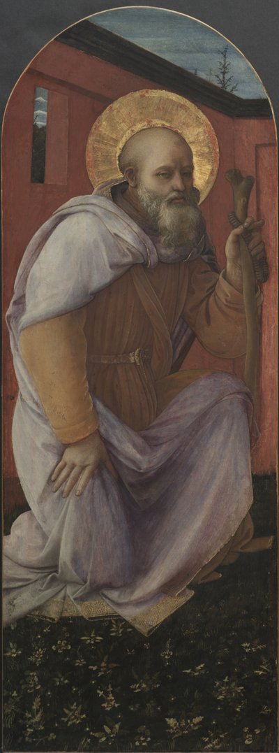 Painel de um tríptico: Santo Antônio Abade de Fra Filippo Lippi