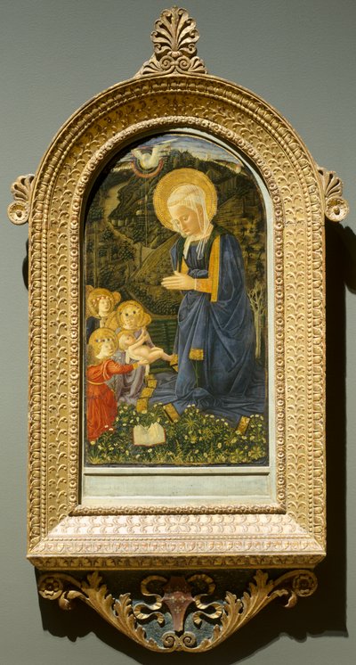 Virgem e Menino com Anjos, c. 1460 de Fra Filippo Lippi