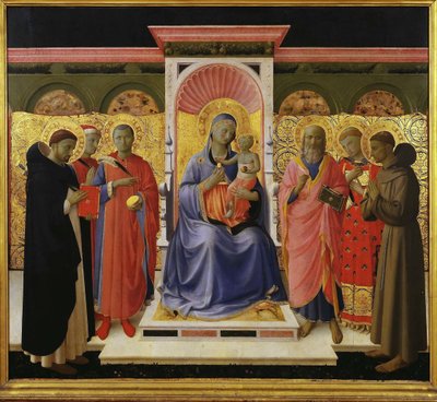 Sacra Conversazione Annalena Altarpiece, ca 1435. de Fra Giovanni Angelico da Fiesole