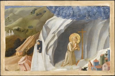 São Bento tentado no deserto, 1430 de Fra Giovanni Angelico da Fiesole