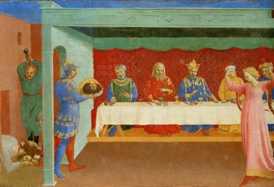 A festa de Herodes e a decapitação de São João Batista, ca 1430 de Fra Giovanni Angelico da Fiesole