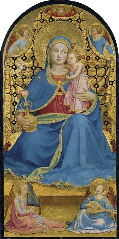 A Virgem da Humildade Madonna dell Umilitá, c. 1433-1434 de Fra Giovanni Angelico da Fiesole