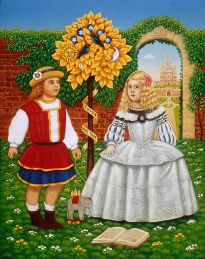 Eu tive uma pequena árvore de noz, 1995 (óleos e têmpera no painel) de Frances Broomfield