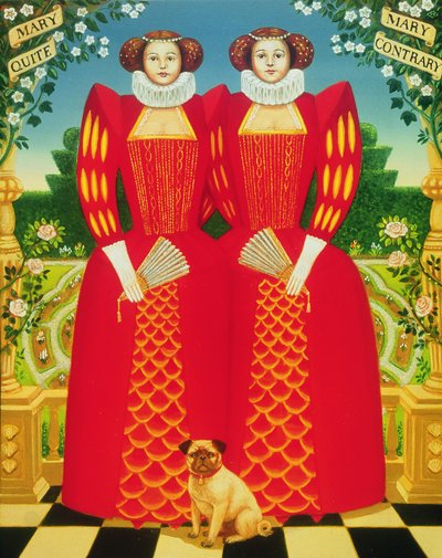 Mary Mary, 1995 (óleo e têmpera no painel) de Frances Broomfield