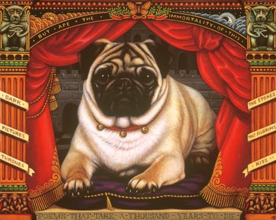 Nabokovs Pug, 2006 (óleo e têmpera no painel) de Frances Broomfield