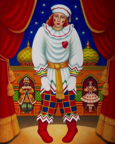 Petrushka, 2011 (óleos e têmpera no painel) de Frances Broomfield