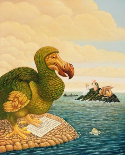 The Dodo, 1993 (óleo e têmpera no painel) de Frances Broomfield