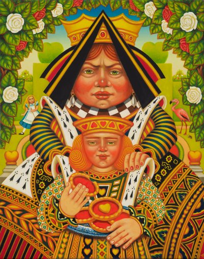 The Knave of Hearts, 2017 (óleo e têmpera no painel) de Frances Broomfield