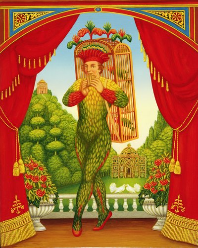 The Magic Flute, 1998 (óleo e têmpera no painel) de Frances Broomfield