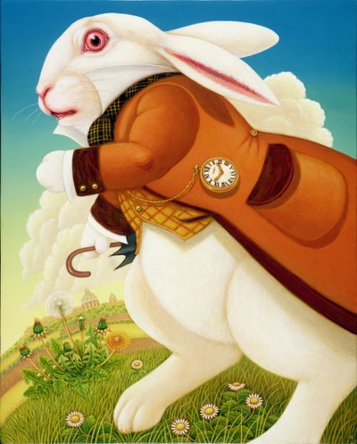 The White Rabbit, 2003 (óleo e têmpera no painel) de Frances Broomfield