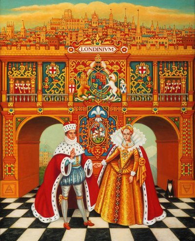 O Rei e Rainha do Inverno, 2010 (óleos e têmpera no painel) de Frances Broomfield