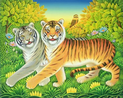 TygerTyger, 2002 (óleo e têmpera no painel) de Frances Broomfield