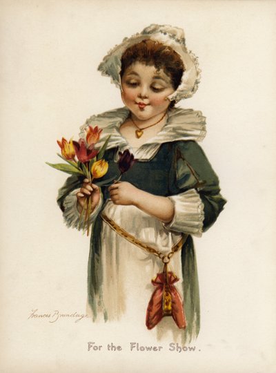 Para a exposição de flores (cor litho) de Frances Brundage