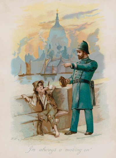 "Eu estou sempre a seguir em frente" (chromolitho) de Frances Brundage
