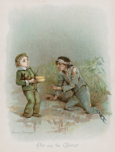 Pip e o Condenado (chromolitho) de Frances Brundage